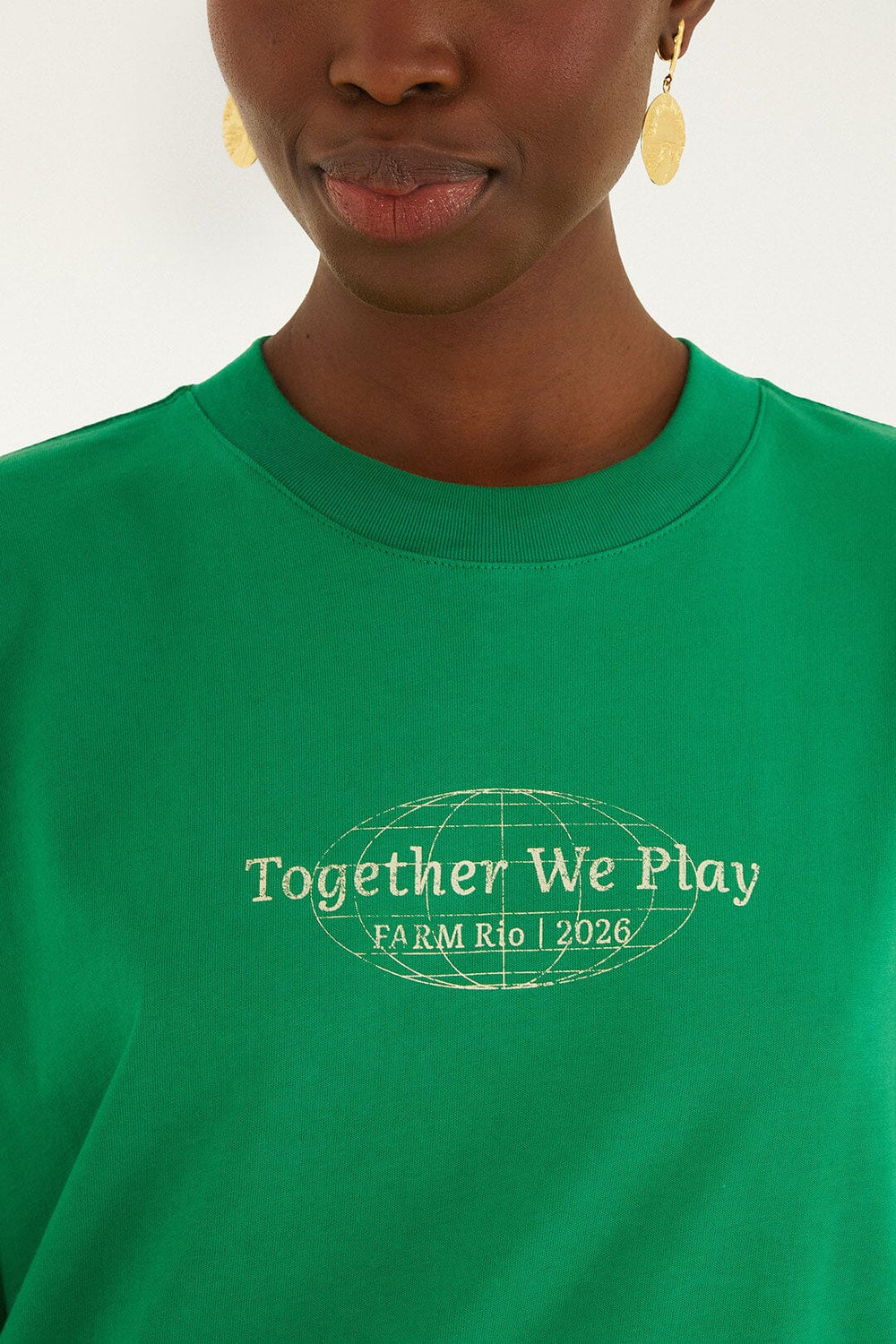 Green Together We Play Short Sleeve T-Shirt - FARM Rio TOGETHER WE PLAY