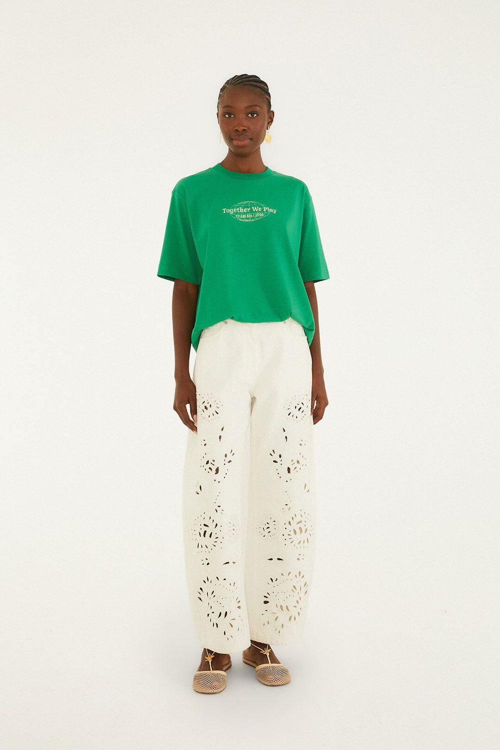 Green Together We Play Short Sleeve T-Shirt - FARM Rio TOGETHER WE PLAY