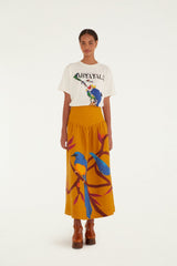 Off-White Abya Yala Organic Cotton T-Shirt - FARM Rio OFF-WHITE