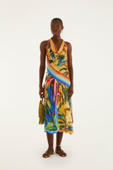 Multicolor Rainbow Summer Scarf Lenzing Ecovero Viscose Blouse - FARM Rio RAINBOW SUMMER MIXED