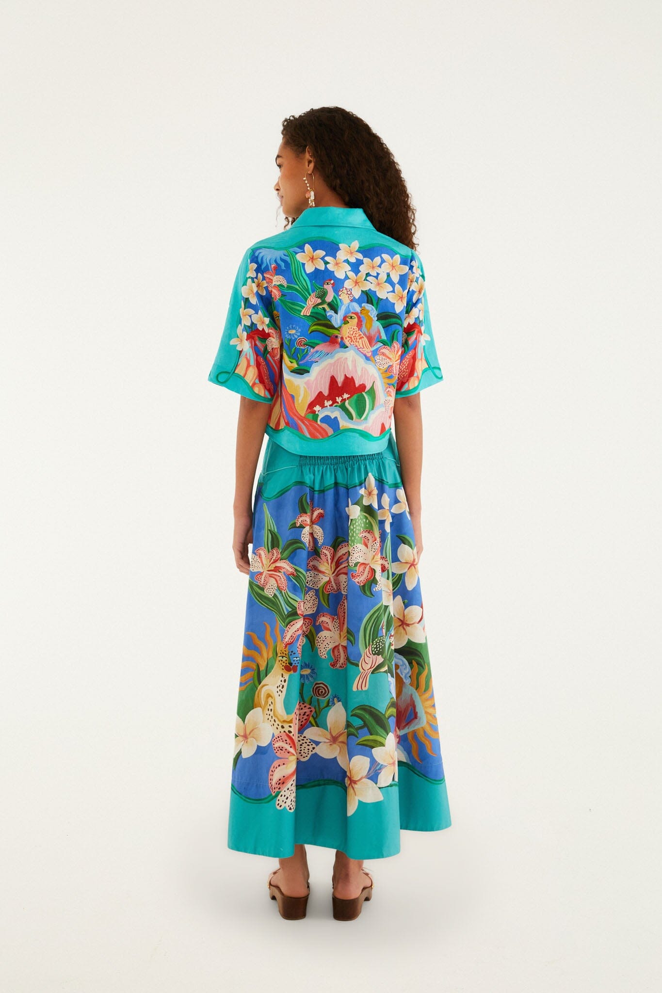 Multicolor Garden Of Life Pockets Midi Skirt - FARM Rio GARDEN OF LIFE MULTICOLOR