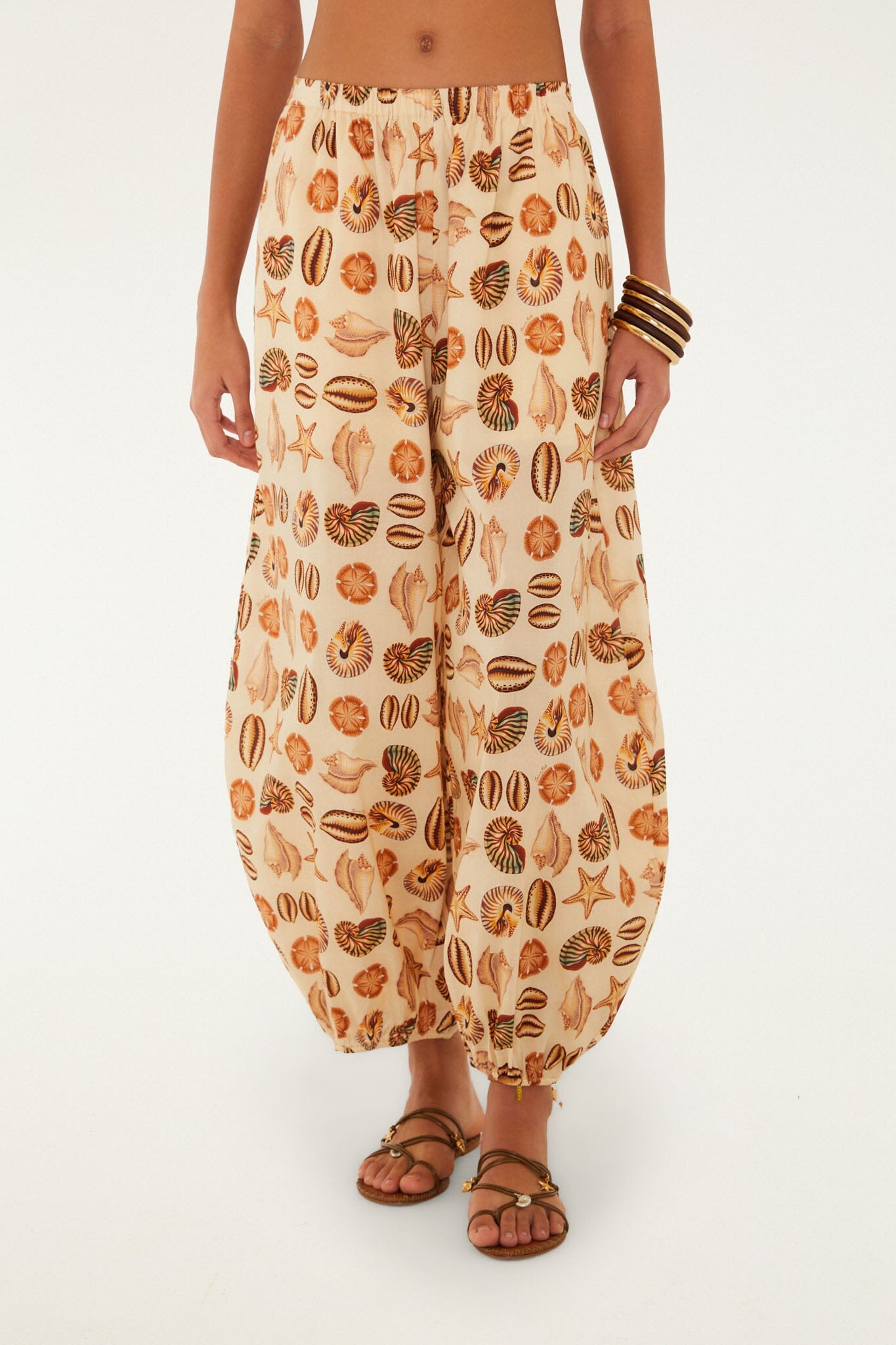 Sand Marine Shells Balloon Pants - FARM Rio MARINE SHELLS SAND