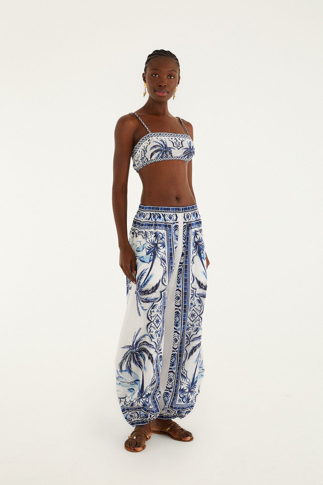 Off-White Wonderful City Organic Cotton Balloon Pants - FARM Rio WONDERFUL CITY OFF-WHITE
