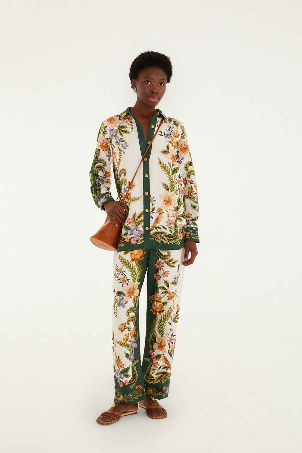 Sand Nature Pockets Pants - FARM Rio NATURE SAND