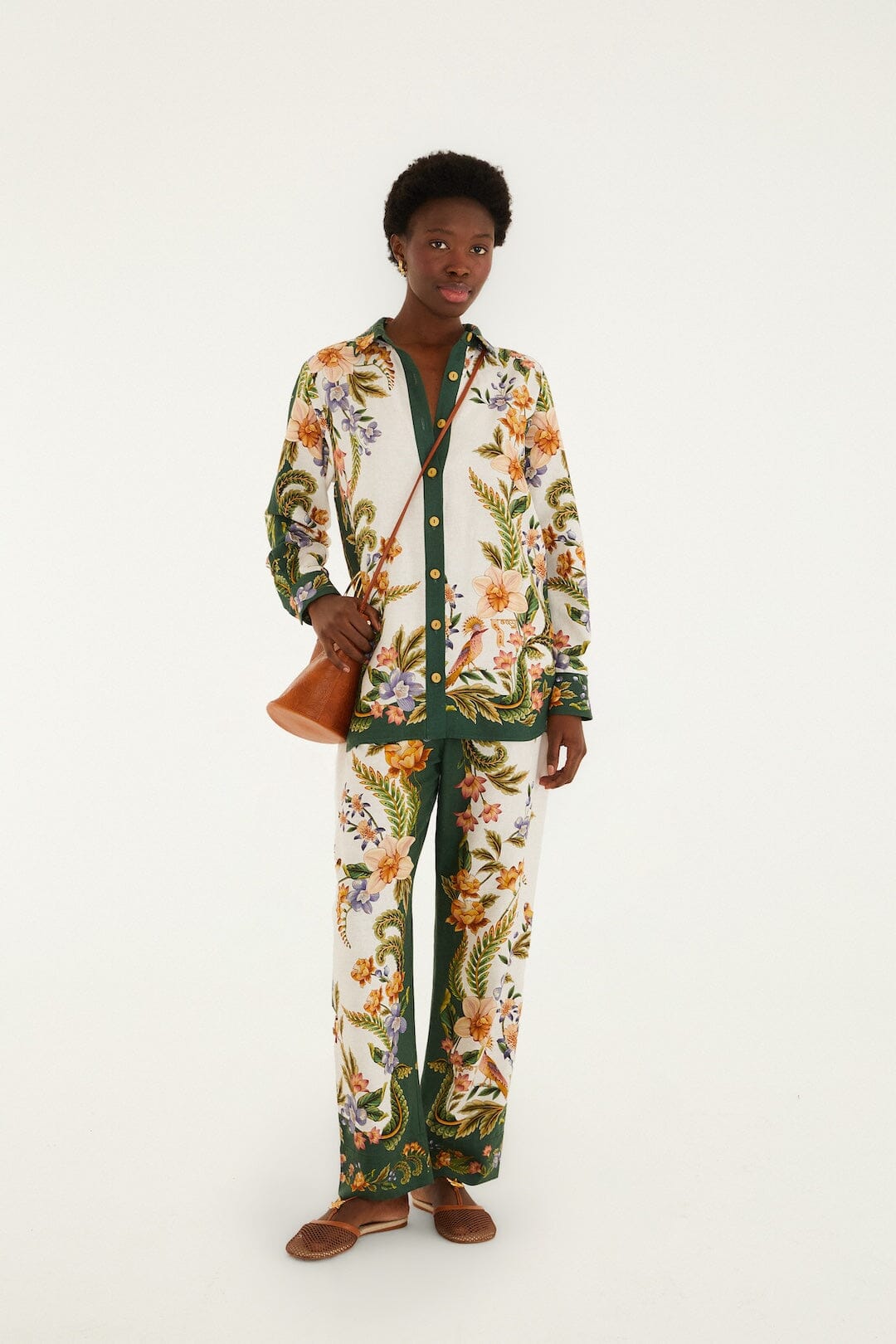 Sand Nature Pockets Pants - FARM Rio NATURE SAND