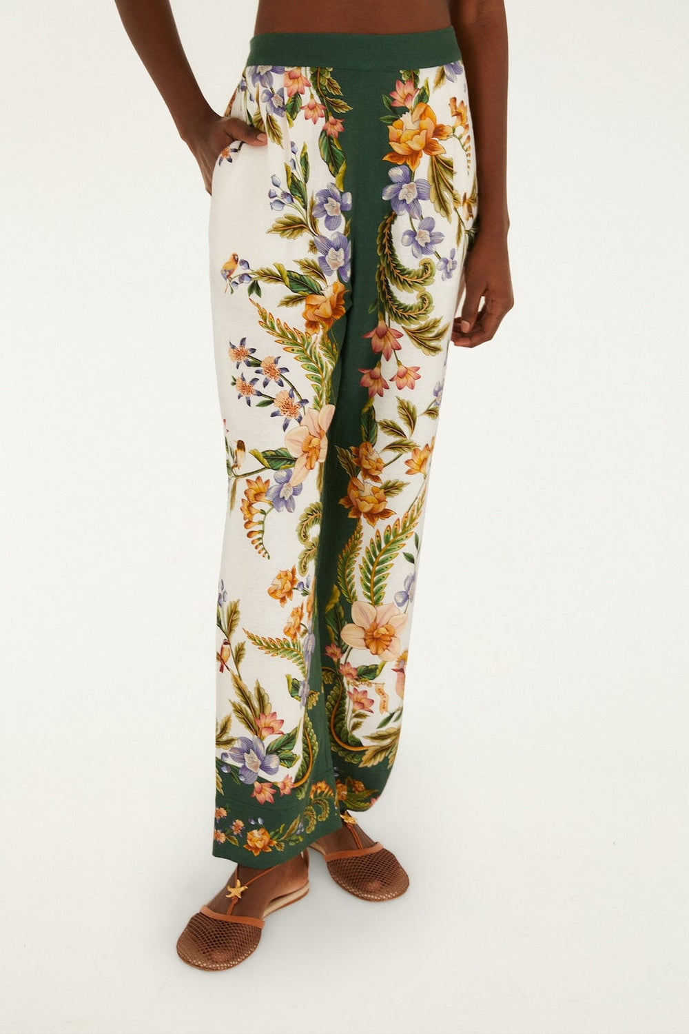 Sand Nature Pockets Pants - FARM Rio NATURE SAND