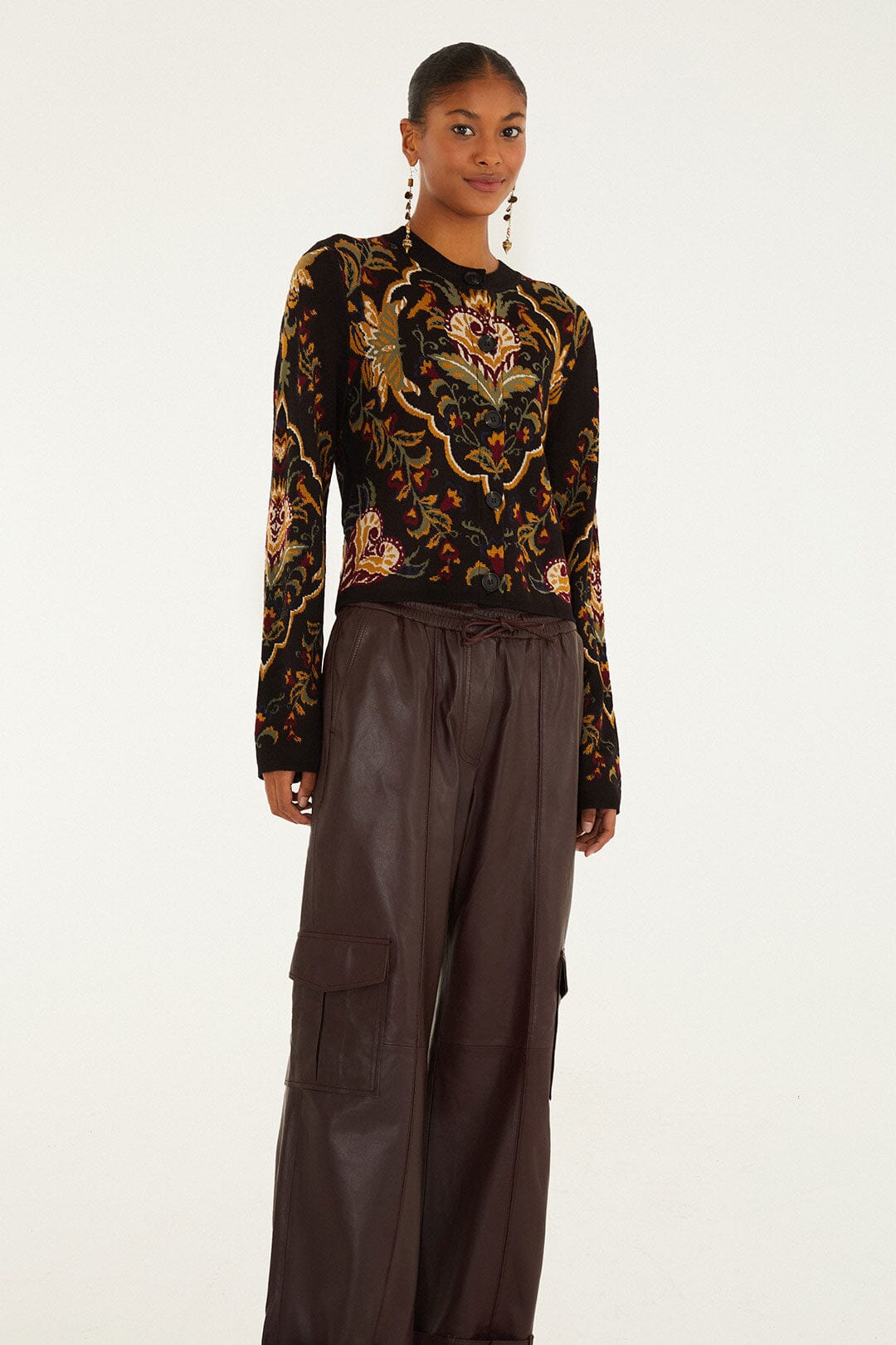 Burgundy Leather Pants - FARM Rio BURGUNDY