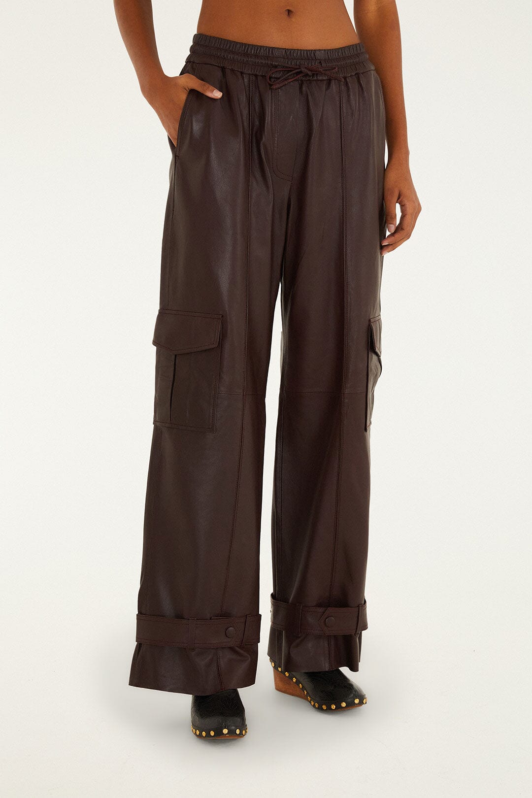 Burgundy Leather Pants - FARM Rio BURGUNDY