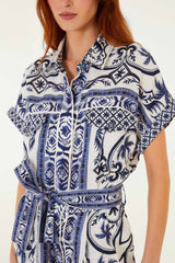 Off-White Wonderful City Belted Euroflax Premium Linen Romper - FARM Rio WONDERFUL CITY OFF-WHITE