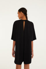 B&w Rio Organic Cotton Mini Jumpsuit - FARM Rio BLACK