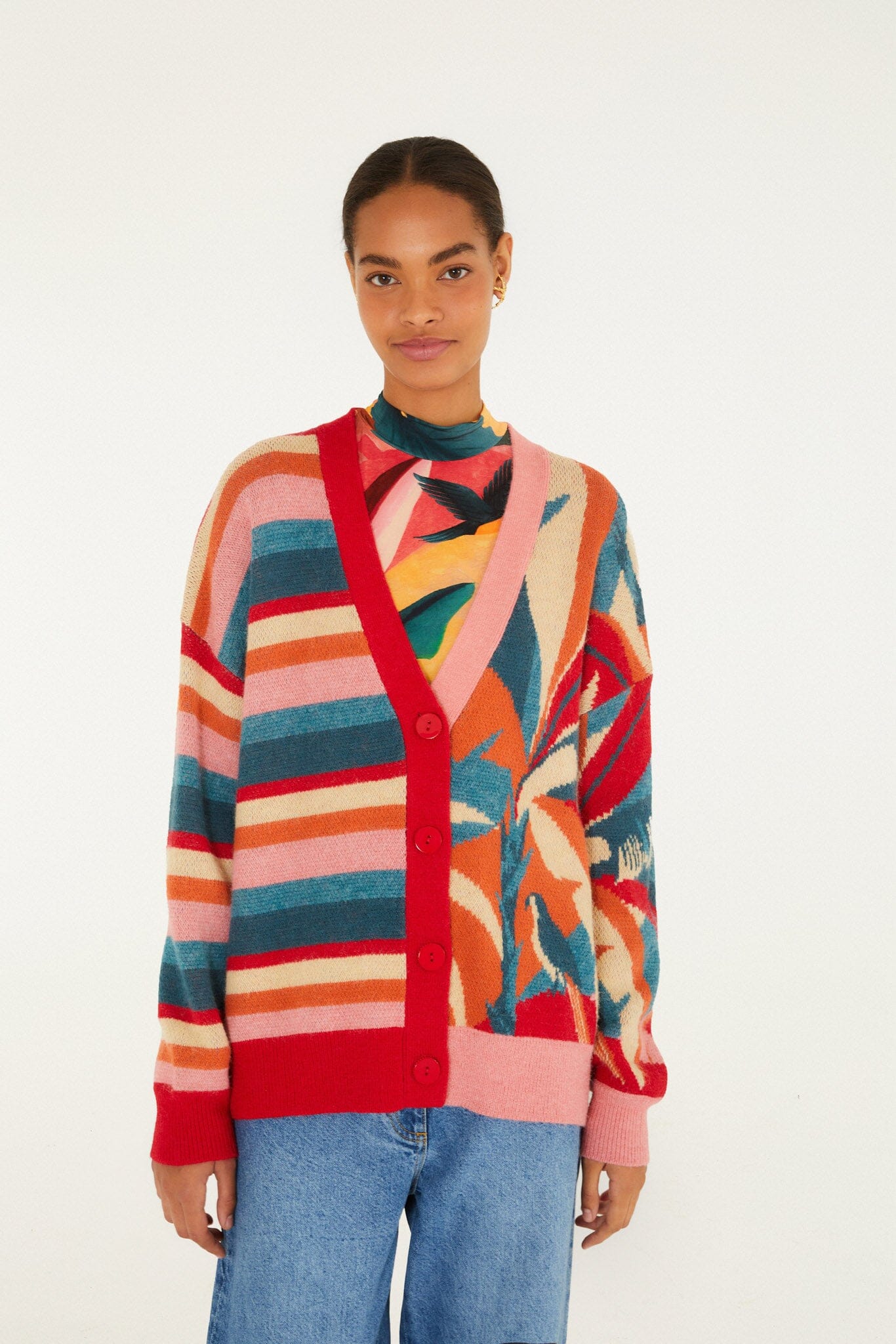 Atlantic Rainforest Knit Cardigan - FARM Rio ATLANTIC RAINFOREST MULTICOLOR