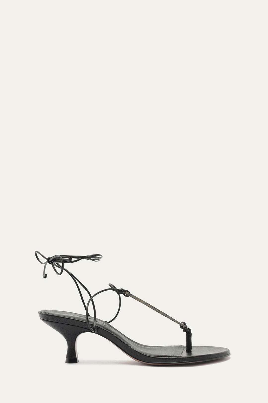 Stone Kitten Heel Sandal - FARM Rio BLACK