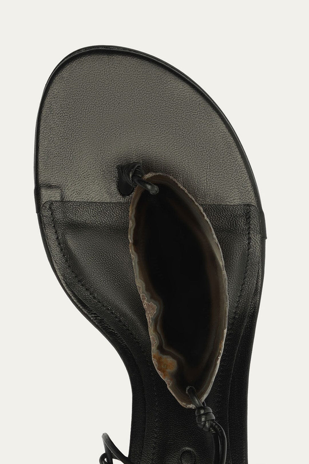 Stone Kitten Heel Sandal - FARM Rio BLACK