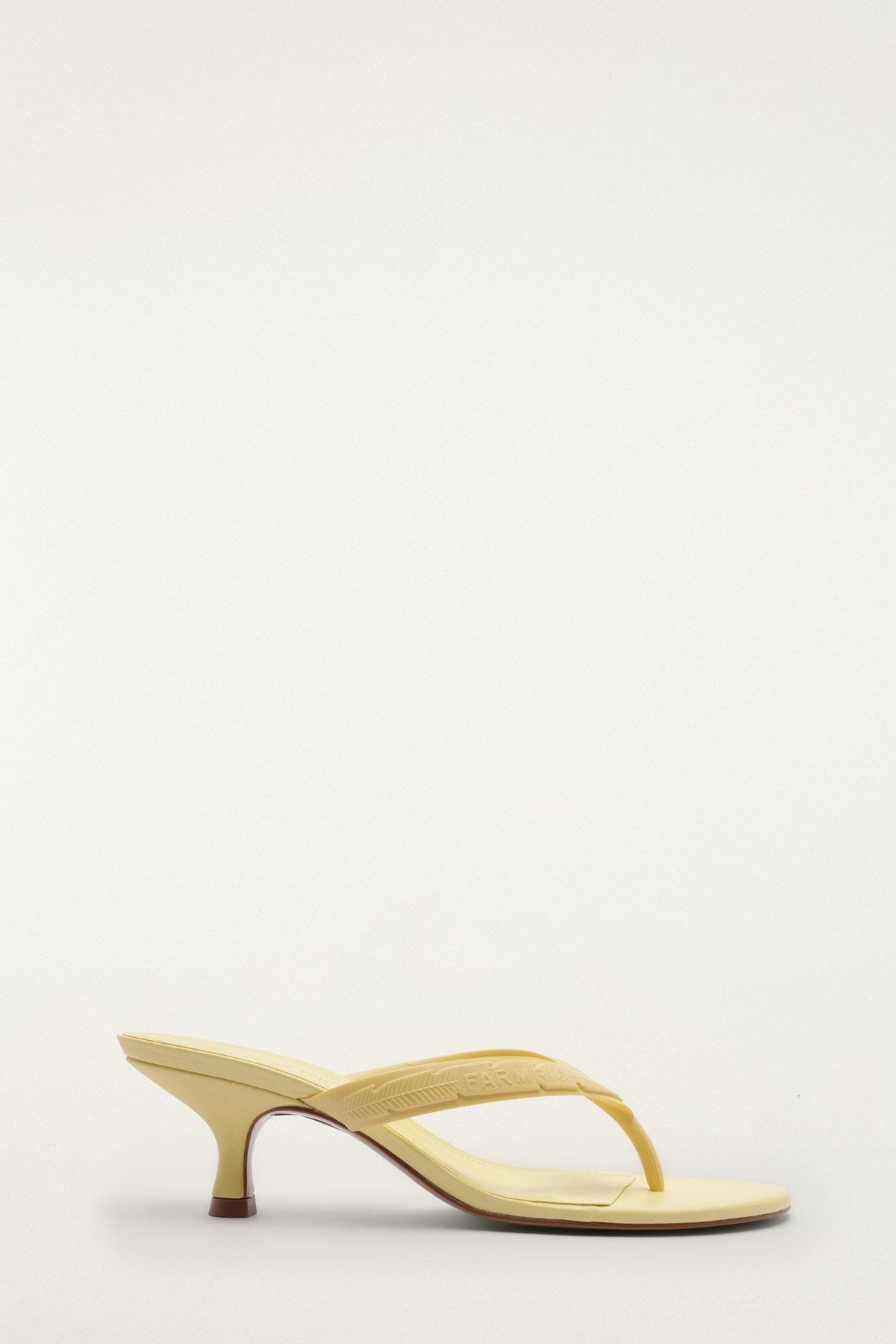 Yellow Rob Kitten Heeled Sandal - FARM Rio PALE BANANA