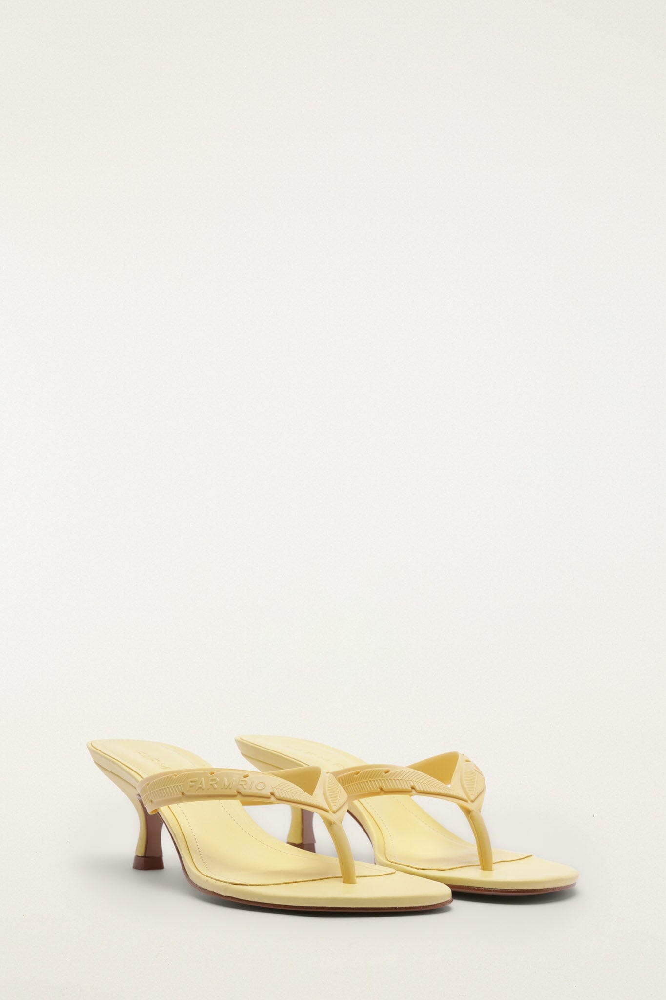 Yellow Rob Kitten Heeled Sandal - FARM Rio PALE BANANA