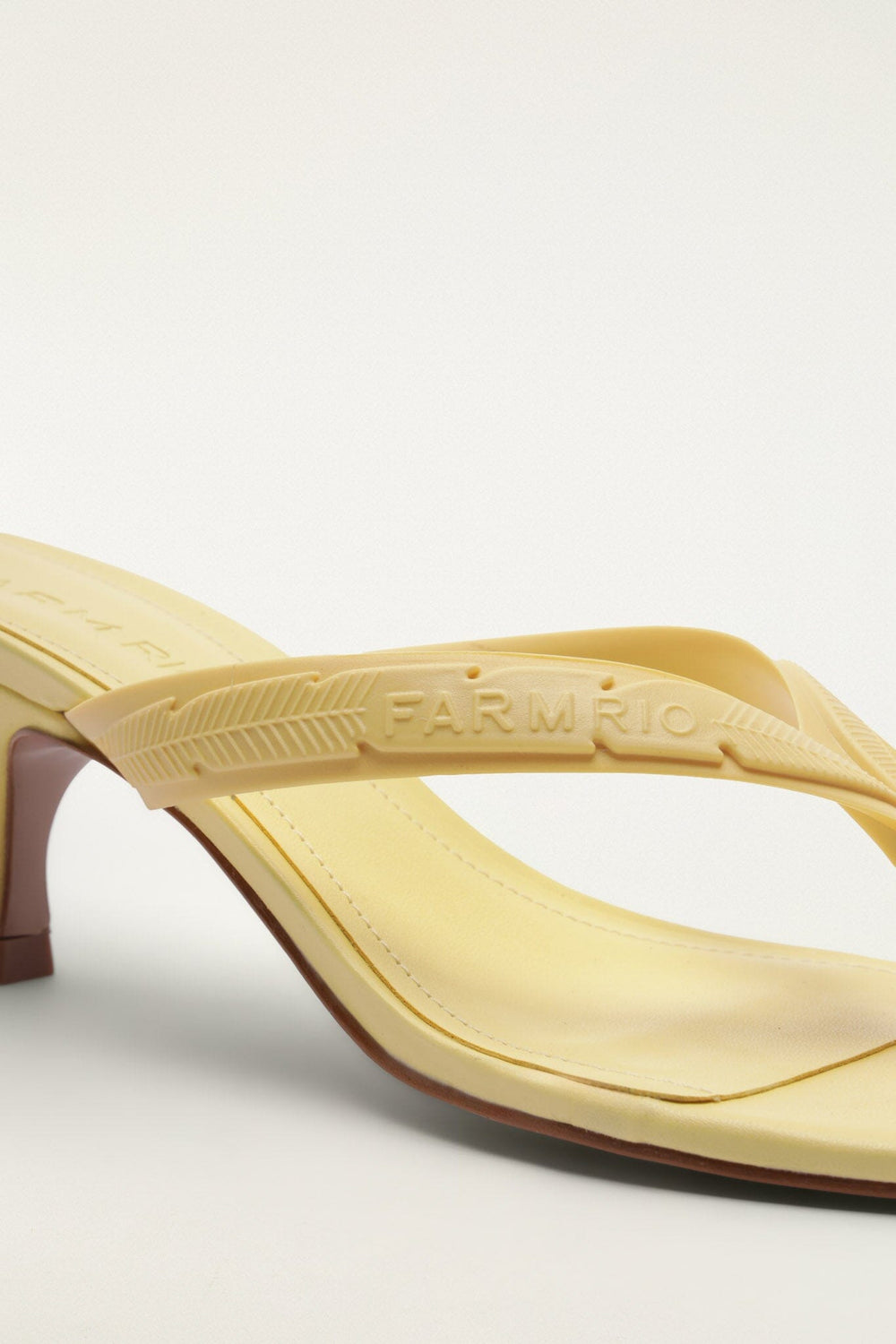 Yellow Rob Kitten Heeled Sandal - FARM Rio PALE BANANA