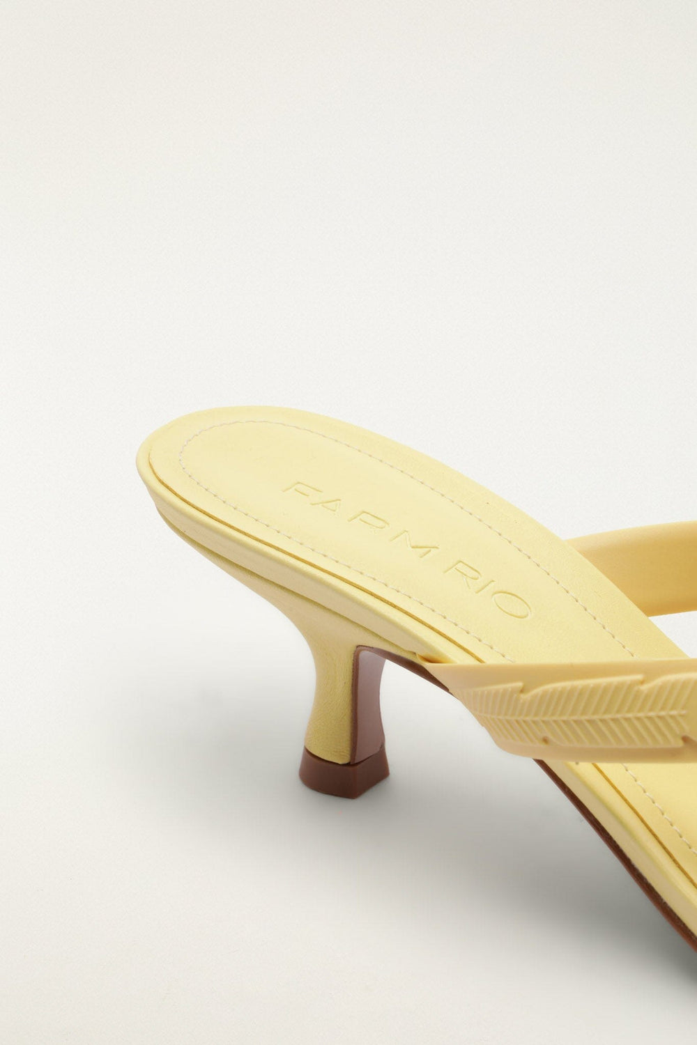 Yellow Rob Kitten Heeled Sandal - FARM Rio PALE BANANA