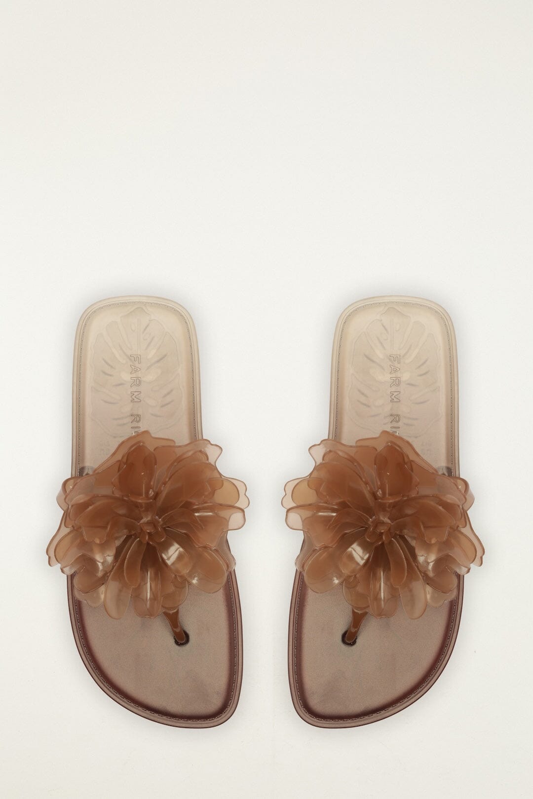 Caramel Jelly Flower Flat Sandal - FARM Rio TOFFEE AND WALNUT