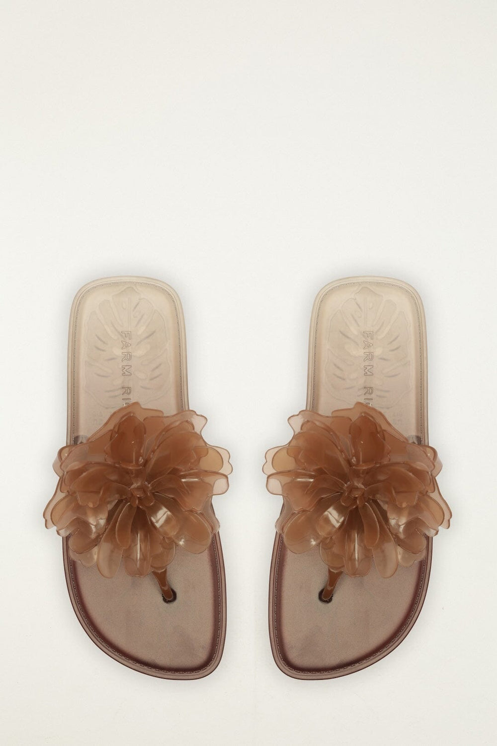 Caramel Jelly Flower Flat Sandal - FARM Rio TOFFEE AND WALNUT