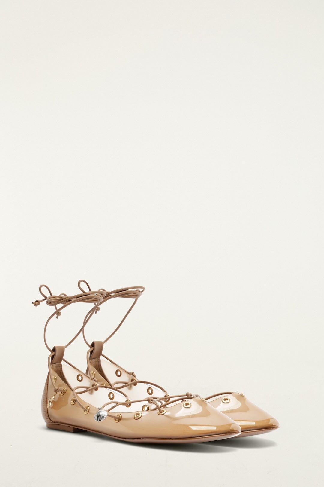 Sand Sea Lace Up Jelly Ballerina - FARM Rio TOFFEE