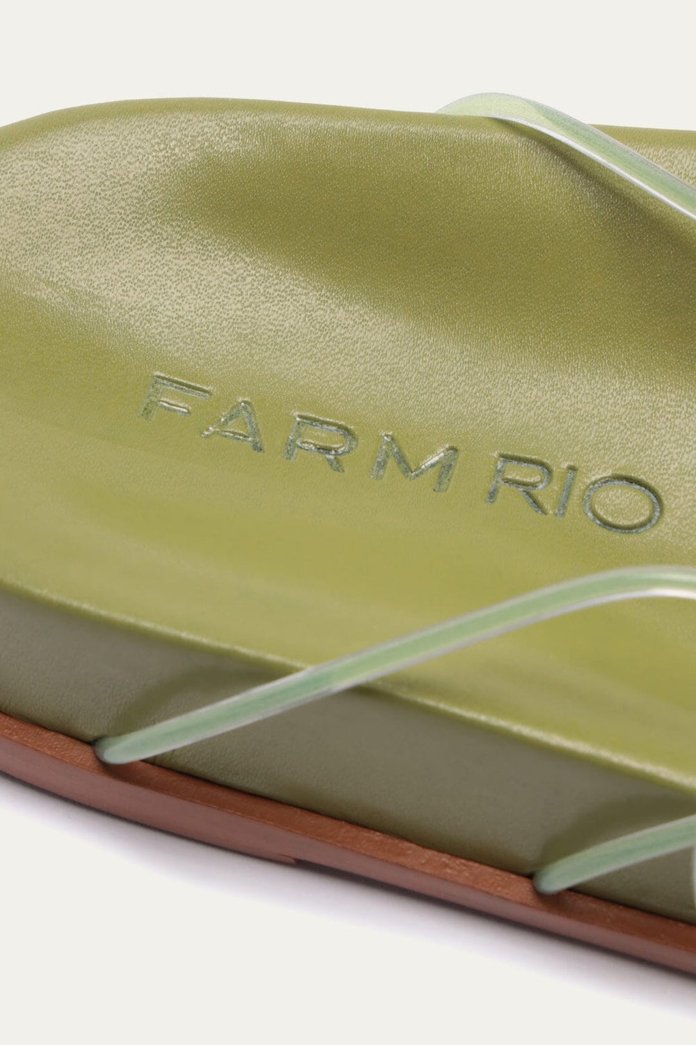 Green Spaghetti Jelly Anatomic Flat Sandal - FARM Rio MOSS
