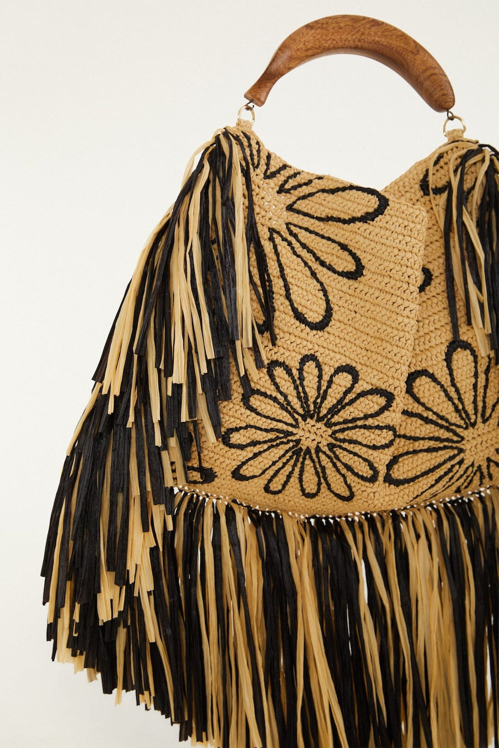 Fringed Raffia Mini Bag - FARM Rio MELANGE