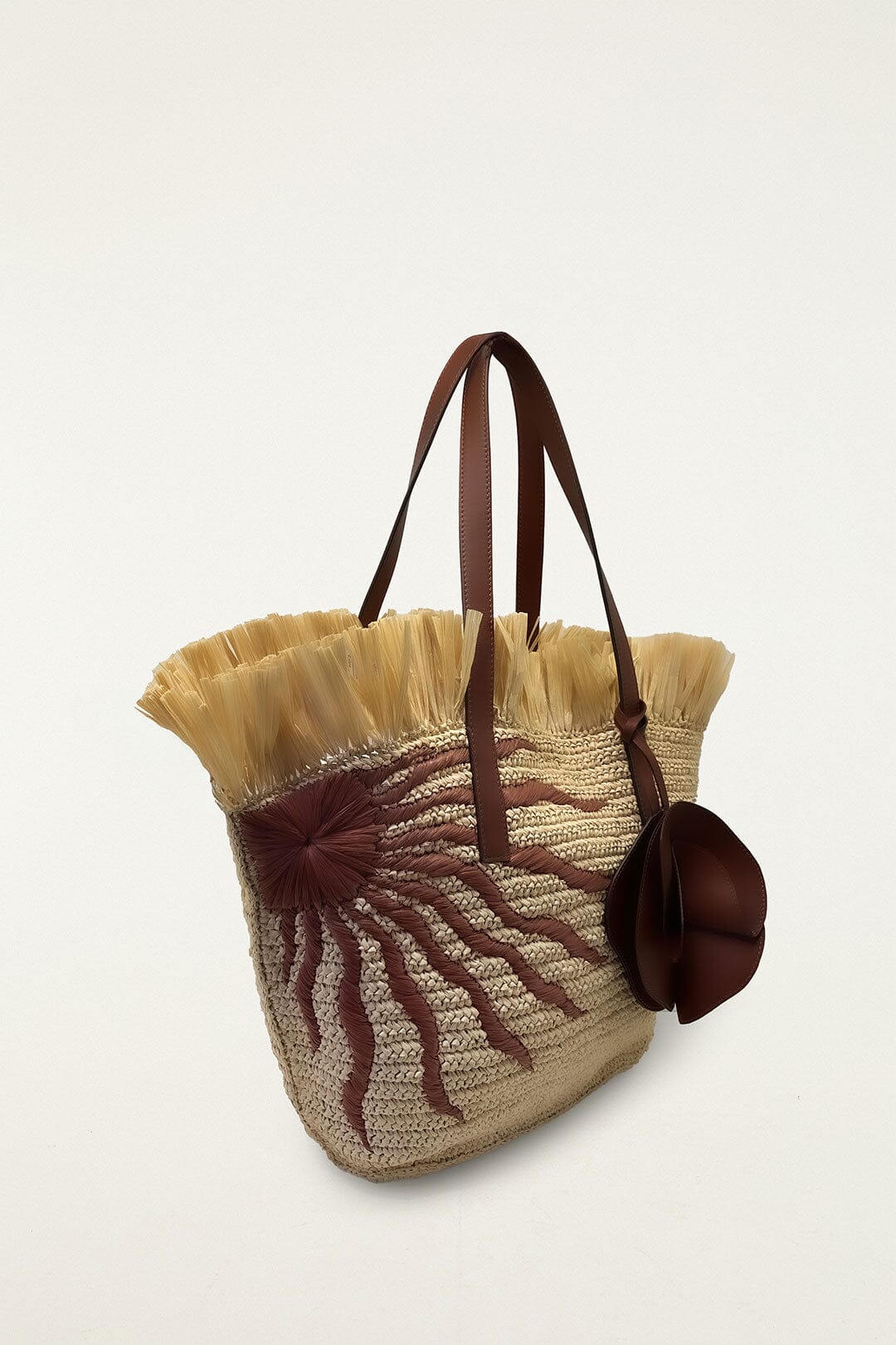 Printed Raffia Basket Bag - FARM Rio RAFFIA
