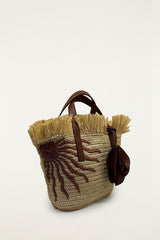 Printed Raffia Mini Basket Bag - FARM Rio SUN