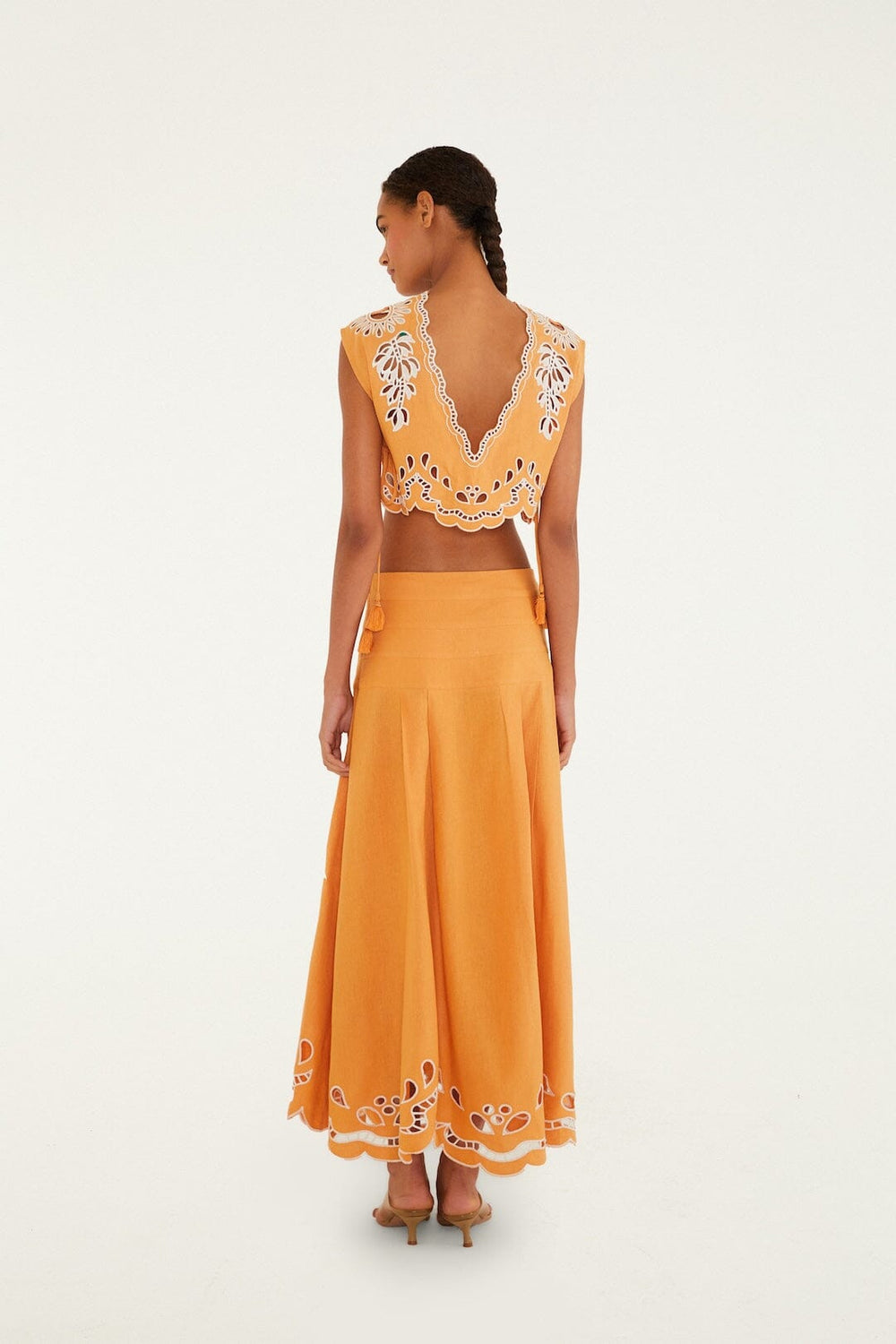 Camel Tropi Embroidery Skirt - FARM Rio TROPI EMBROIDERY CAMEL