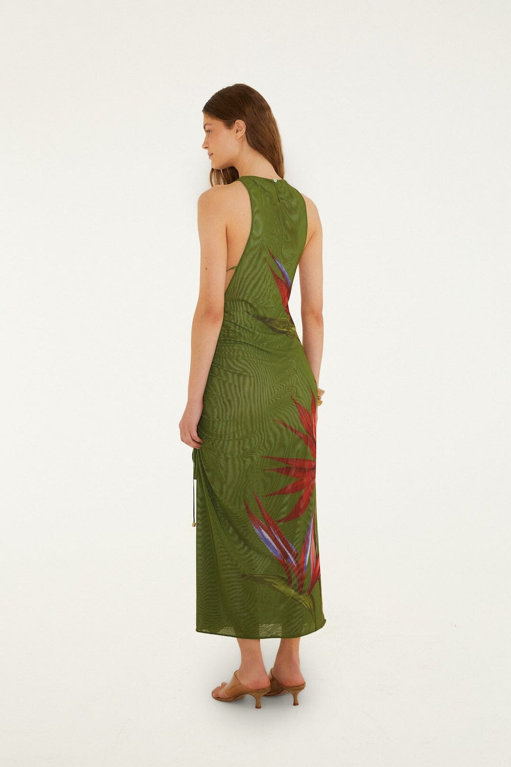 Dark Green Strelitzia Maxi Dress - FARM Rio STRILITZIA DARK GREEN