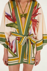 Light Blush Strelitzia Kimono - FARM Rio STRILITZIA LIGHT BLUSH