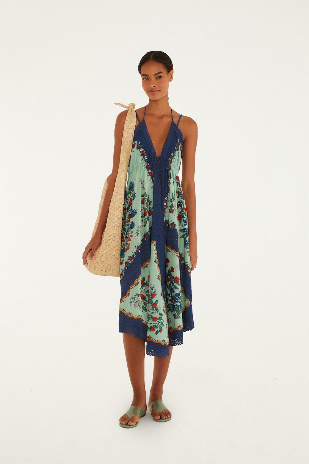 Faded Green Fruit Beauty Maxi Dress - FARM Rio FRUIT BEAUTY FADED GREEN