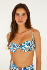 Off-White Flora Tile Underwire Bikini Top - FARM Rio FLORA TILE OFF-WHITE