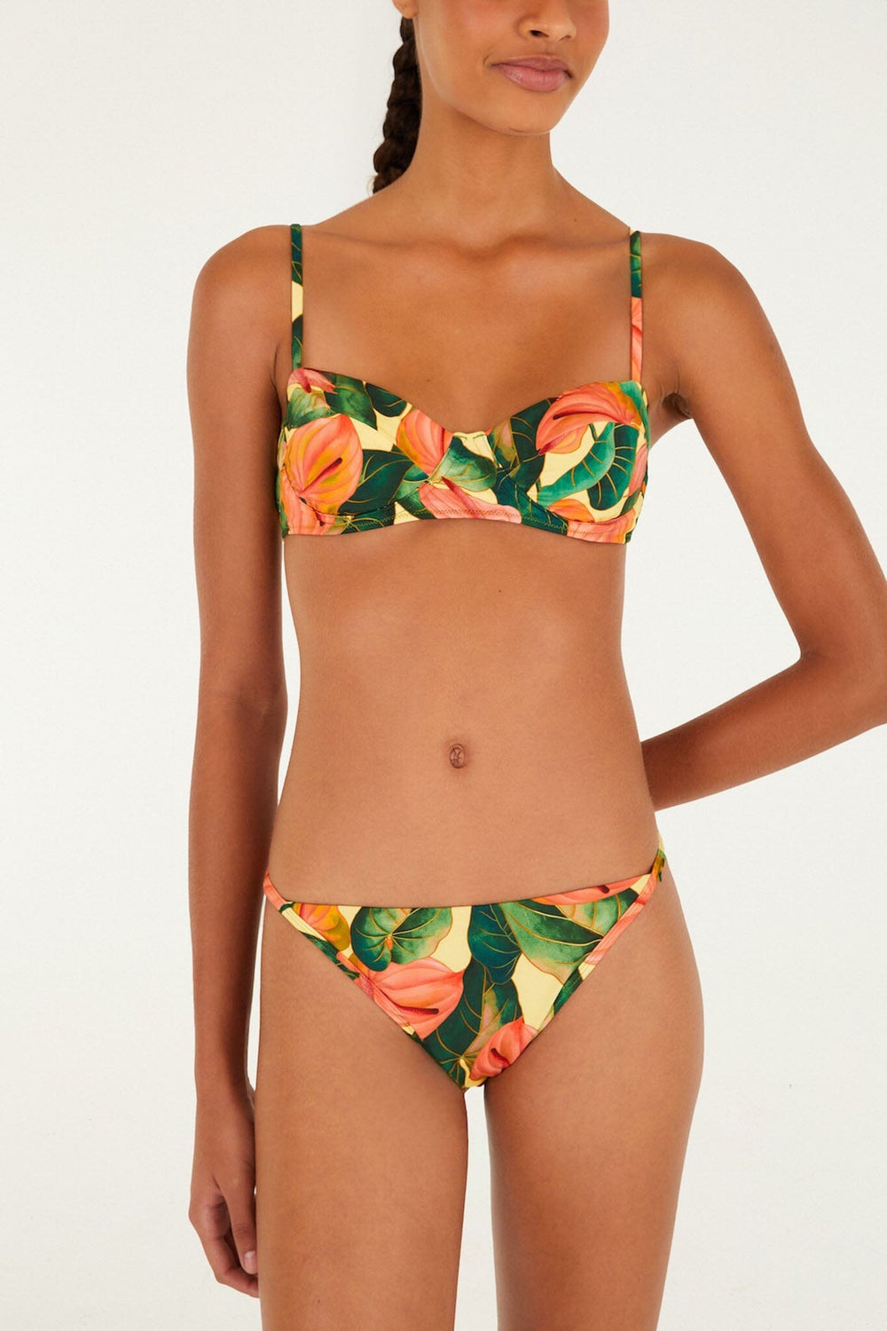 Golden Yellow Anthurium Underwire Bikini Top - FARM Rio ANTURIUM GOLDEN YELLOW