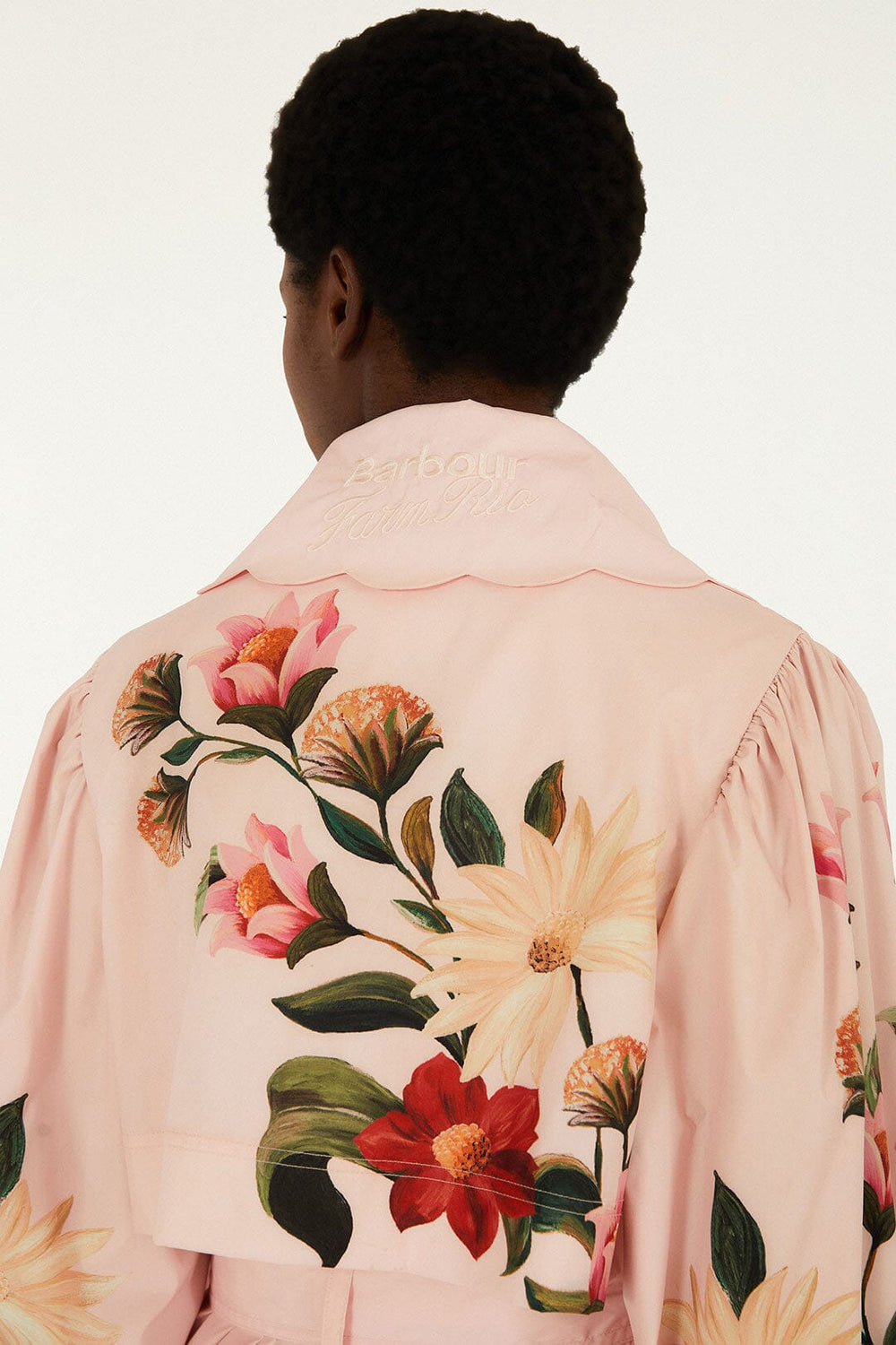 Bromelia Trench Coat - FARM Rio EDENS BLOOM LIGHT PINK