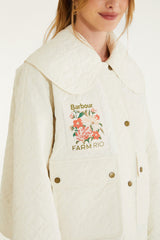 Lotus Quilted Jacket - FARM Rio EDENS BLOOM LIGHT PINK