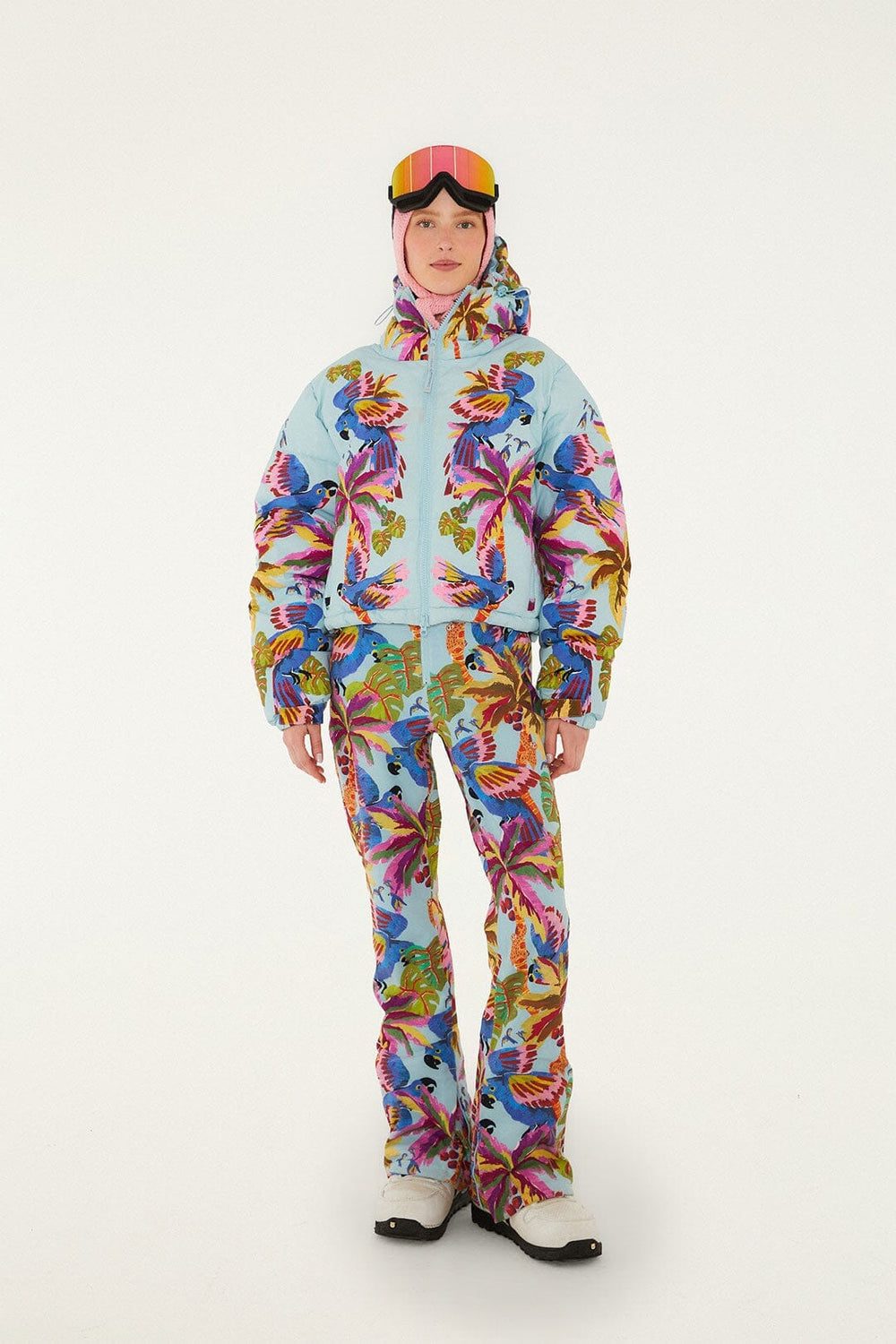 Blue Macaw Puffer Jacket - FARM Rio MACAW BLUE