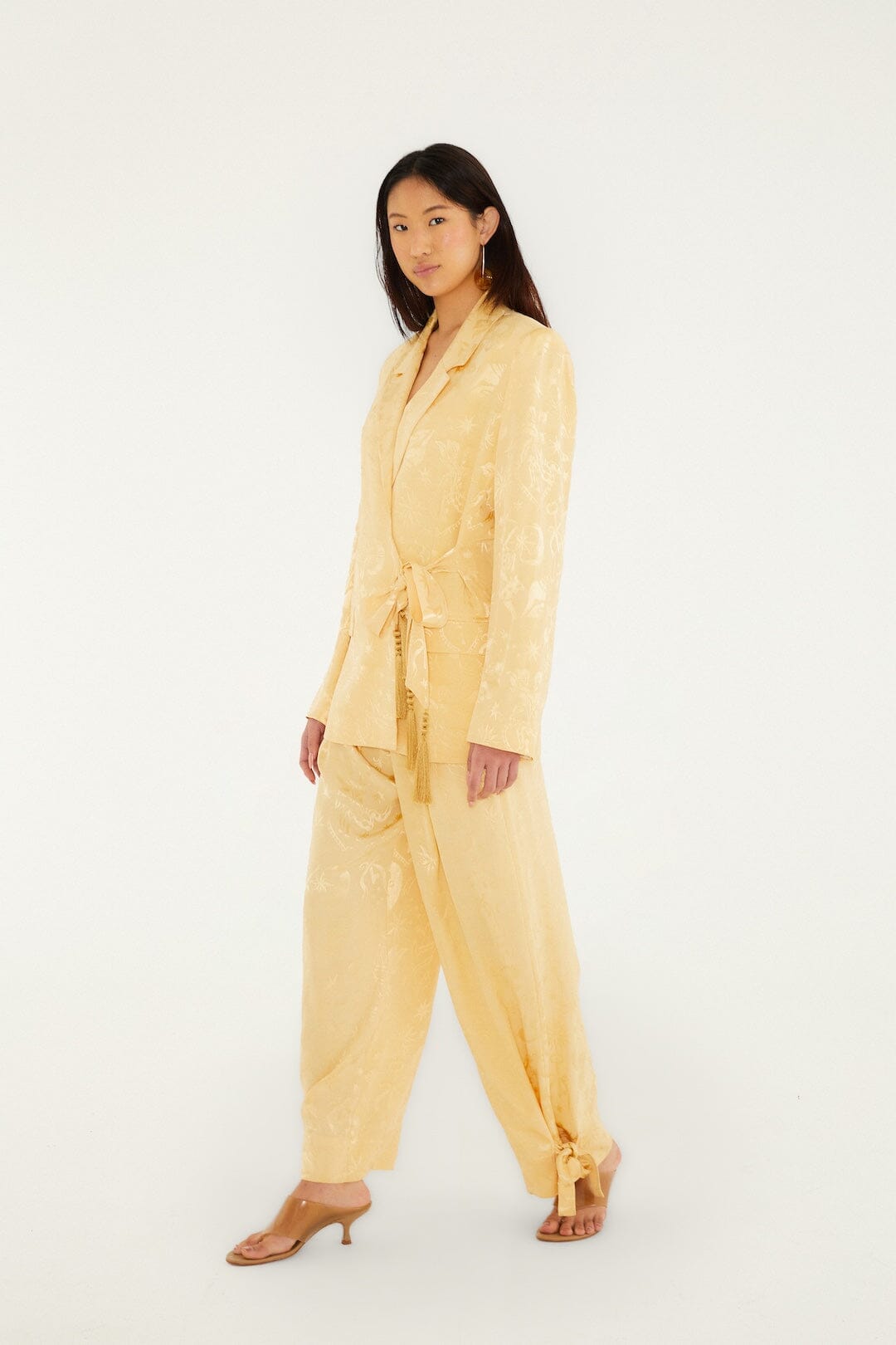 Beige Hem Ties Pockets Pants - FARM Rio BEIGE