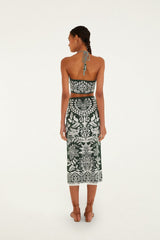 Dark Green Miranda Knit Skirt - FARM Rio MIRANDA DARK GREEN
