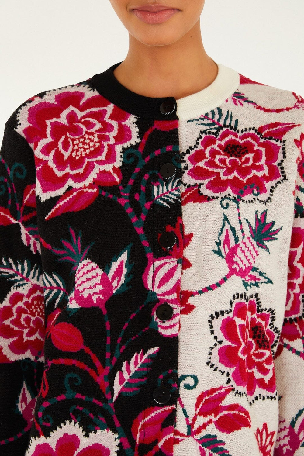Mixed Winter Garden Knit Cardigan - FARM Rio WINTER GARDEN MIX