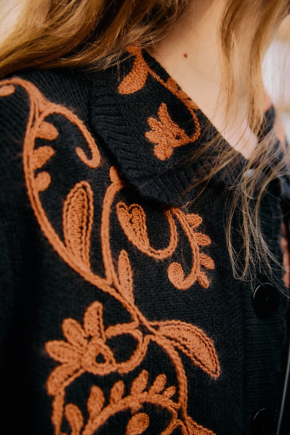 Cornely Ainika Knit Cardigan - FARM Rio CORNELY AINIKA BLACK