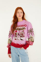 Pink From Sand To Snow Knit Sweater - FARM Rio MULTI