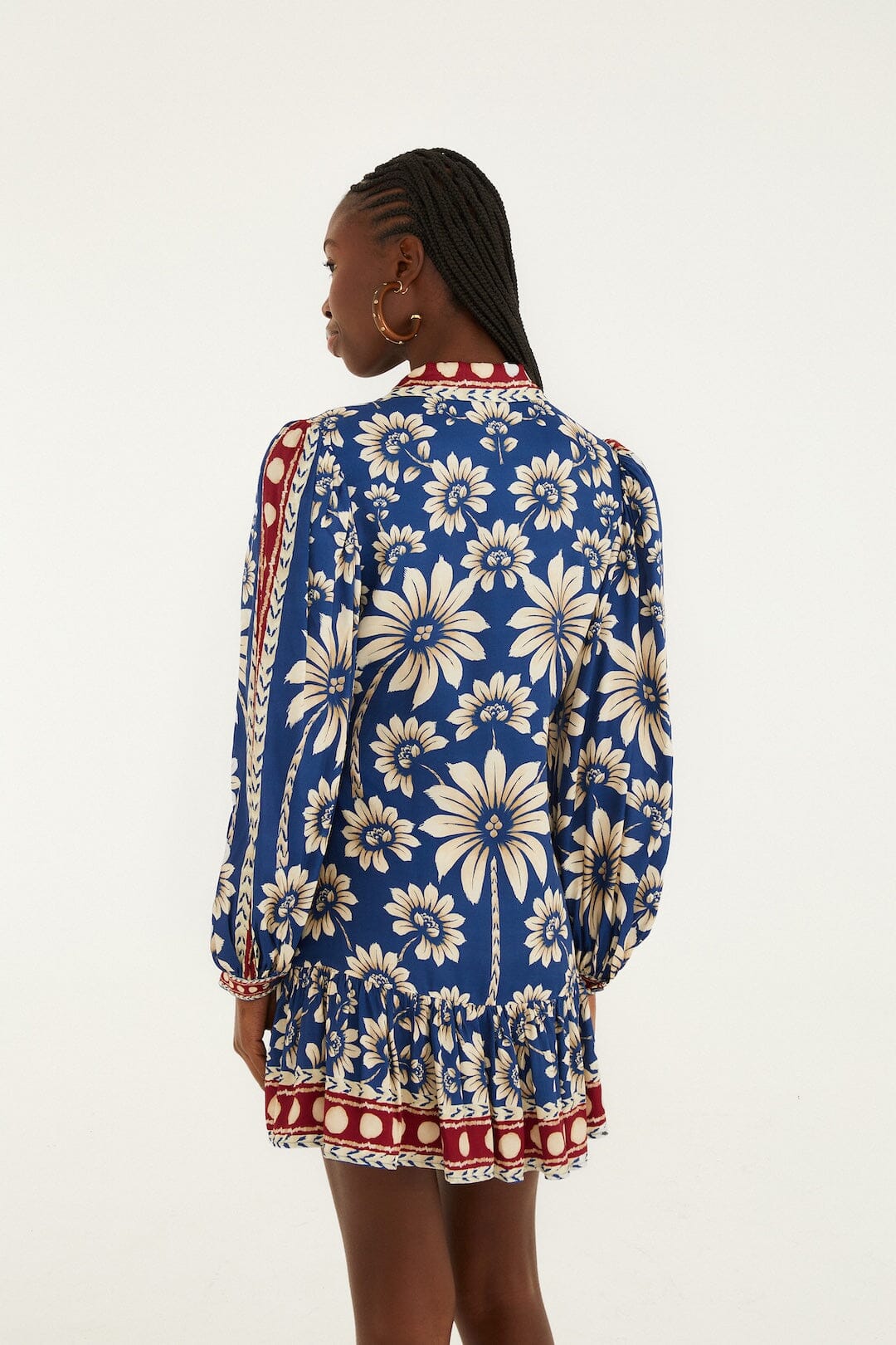 Blue Luna Lenzing Ecovero Viscose Mini Dress - FARM Rio LUNA BLUE