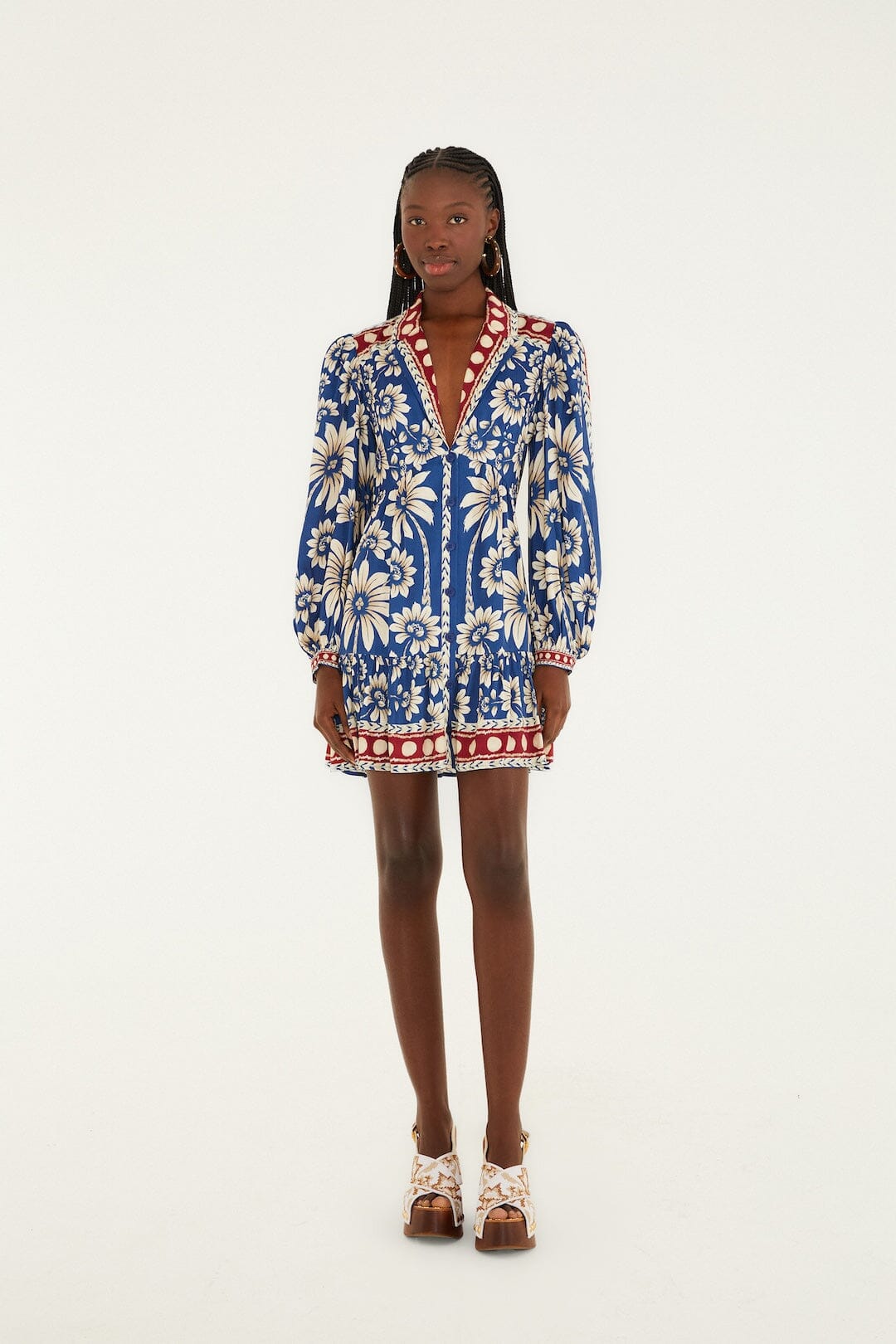 Blue Luna Lenzing Ecovero Viscose Mini Dress - FARM Rio LUNA BLUE
