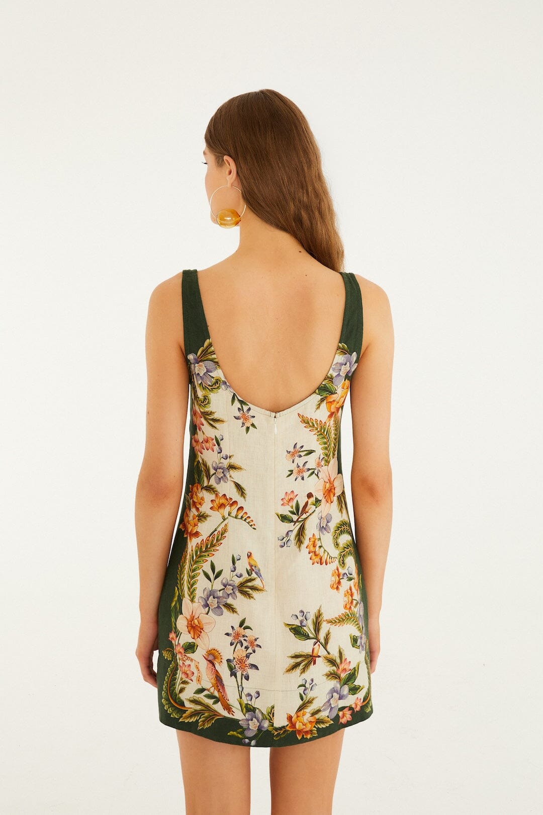 Sand Nature Square Neck Mini Dress - FARM Rio NATURE SAND