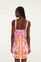 Off-White Santorini Crochet Euroflax Premium Linen Mini Dress - FARM Rio SANTORINI OFF-WHITE