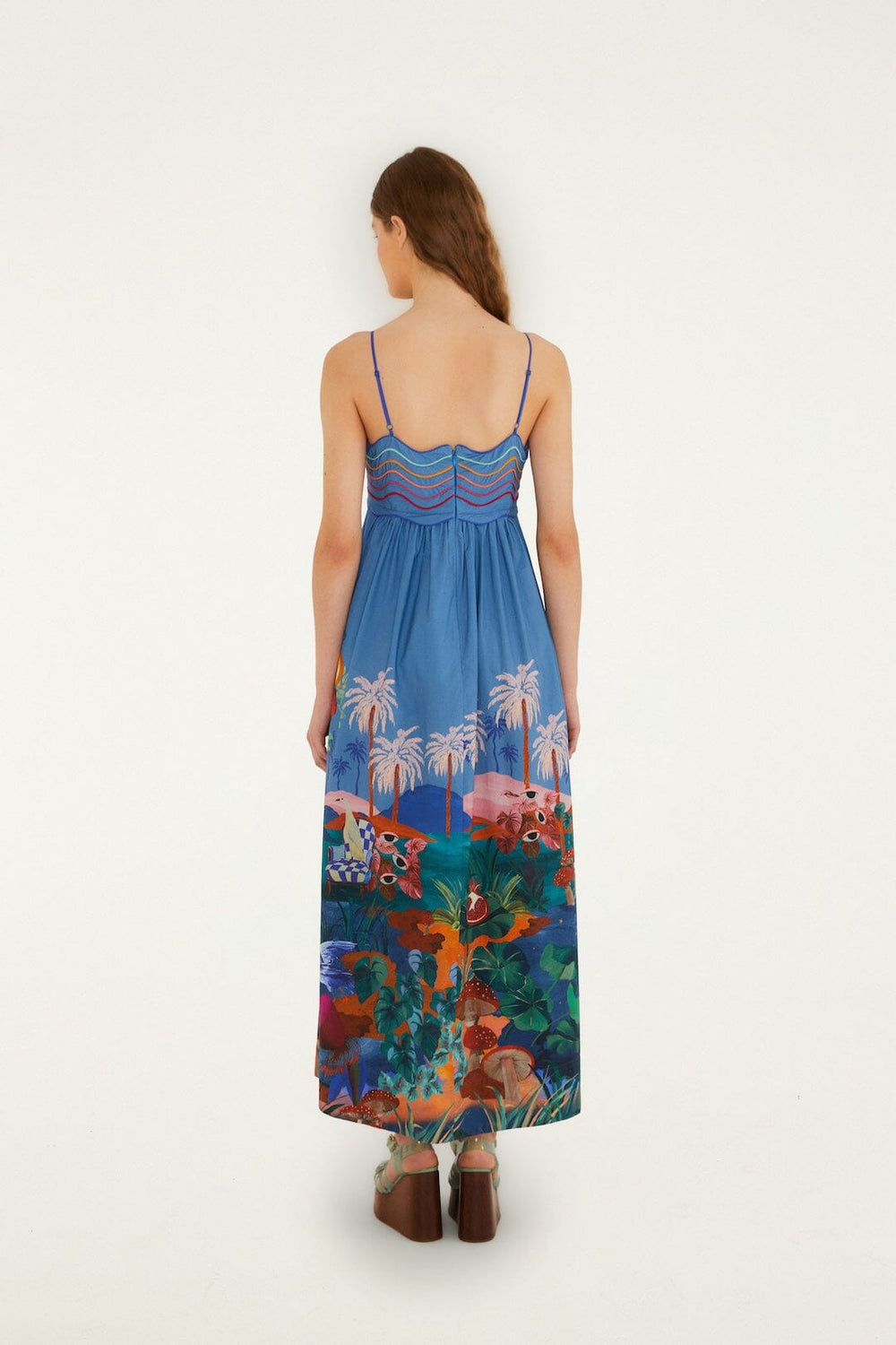 Multicolor Dream Landscape Organic Cotton Sleeveless Maxi Dress - FARM Rio DREAM LANDSCAPE MULTICOLOR