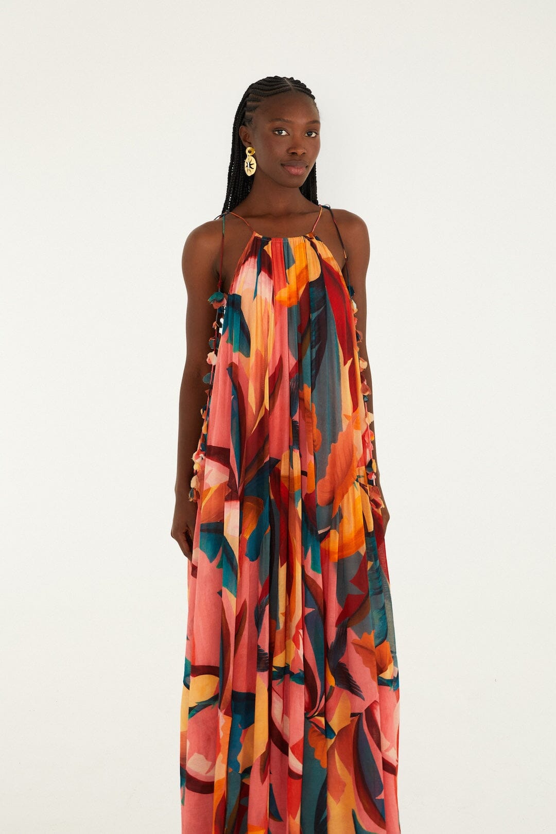 Multicolor Atlantic Rainforest Sleeveless Maxi Dress - FARM Rio ATLANTIC RAINFOREST MULTICOLOR