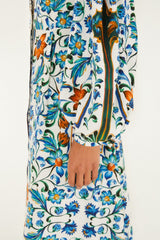Off-White Flora Tile Lenzing Ecovero Euroflax Maxi Dress - FARM Rio FLORA TILE OFF-WHITE