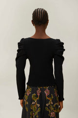 Black Knit Blouse - FARM Rio BLACK